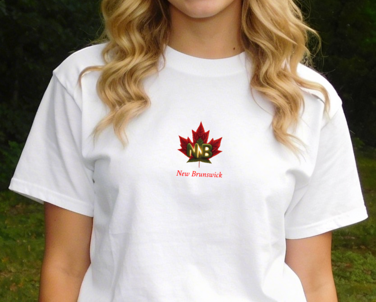 Kortærmet t-shirt med canadisk ahornblad NB4