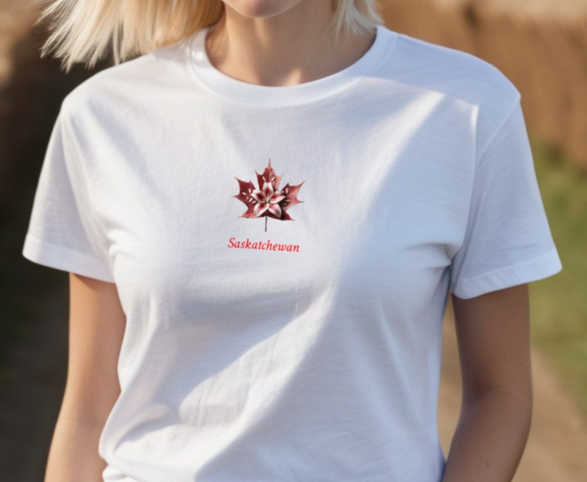 Kortærmet t-shirt med canadisk ahornblad SK7