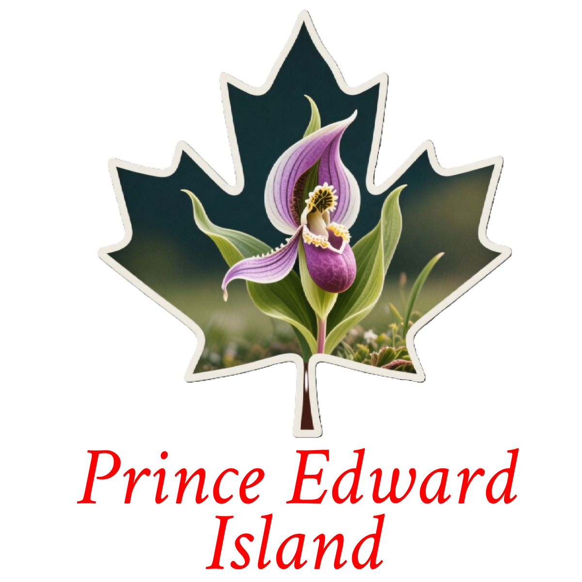 Pink Lady's Slipper orchid maple T-PEI20