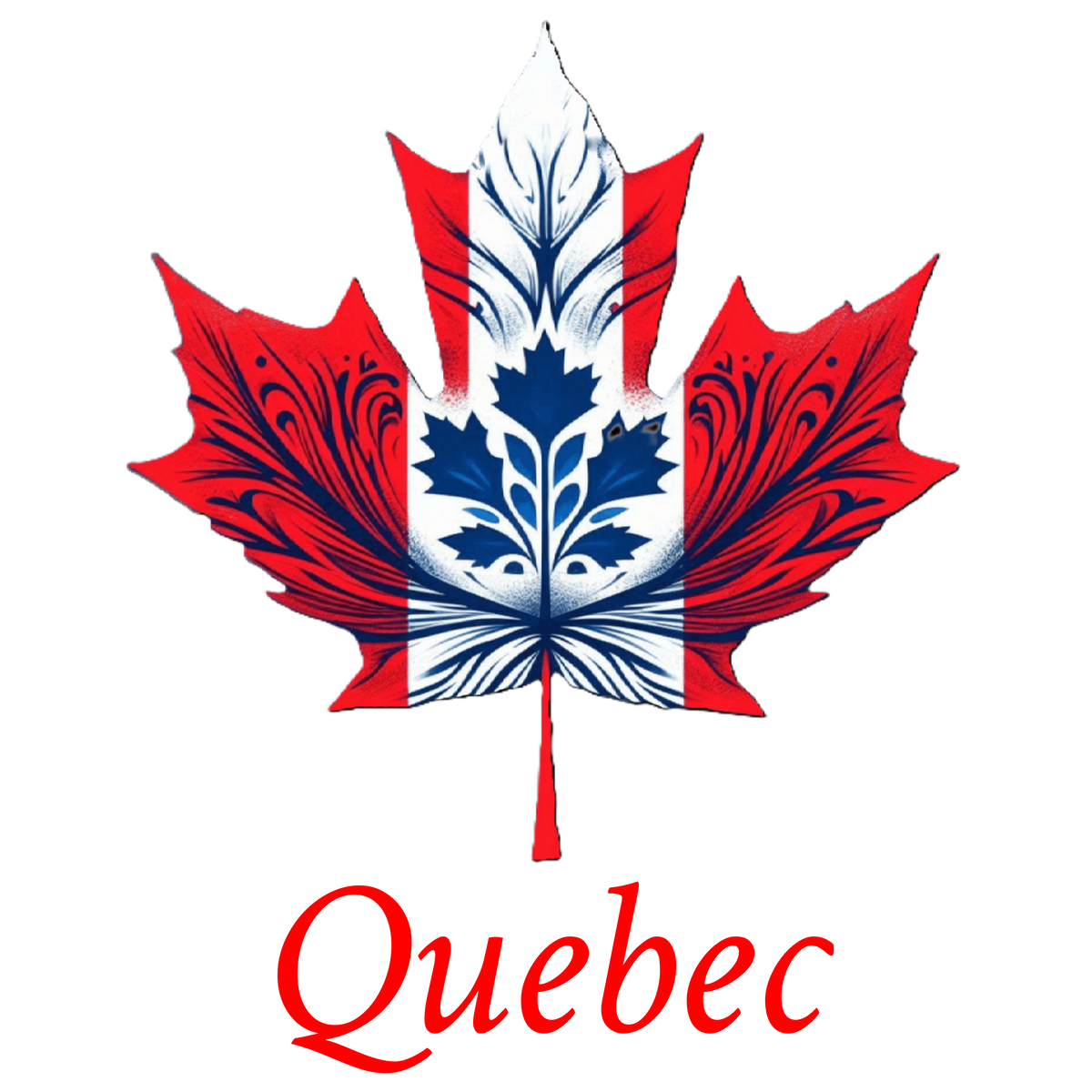Quebec flag maple T-QC-6