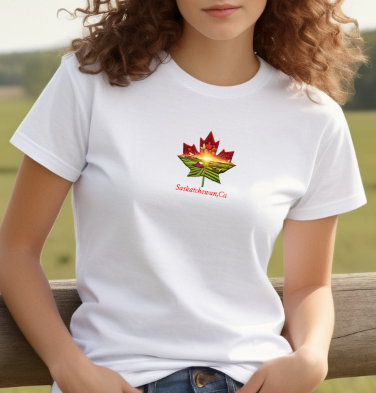 Kortærmet t-shirt med canadisk ahornblad SK8