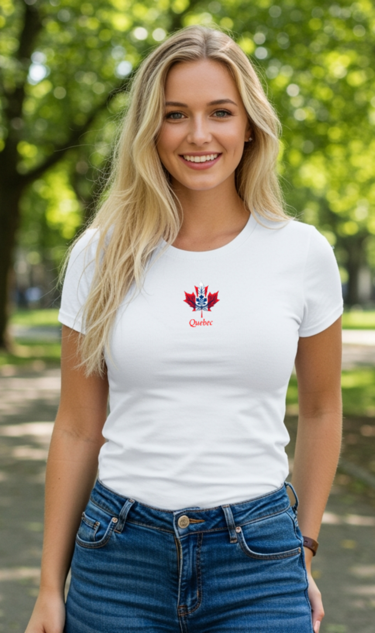 Quebec flag maple T-QC-6