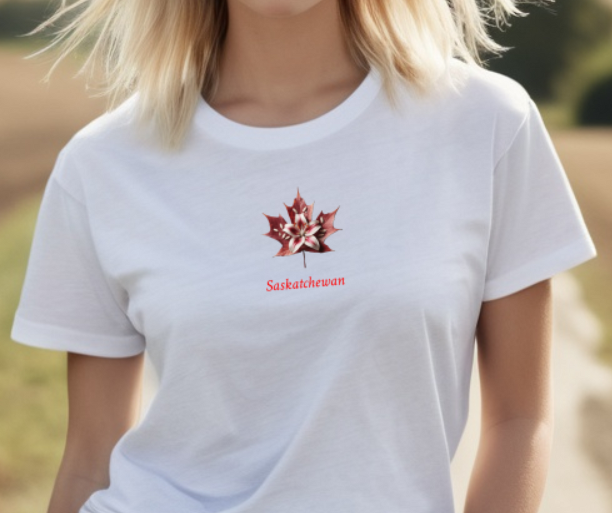 Kortærmet t-shirt med canadisk ahornblad SK7
